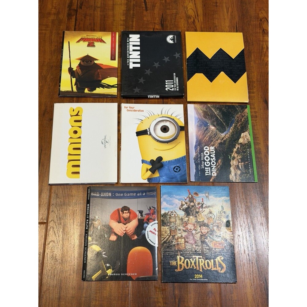 8 x FYC Award Screener Animation DVD - Kung Fu Panda 2 Wreck-It Ralph Minions +